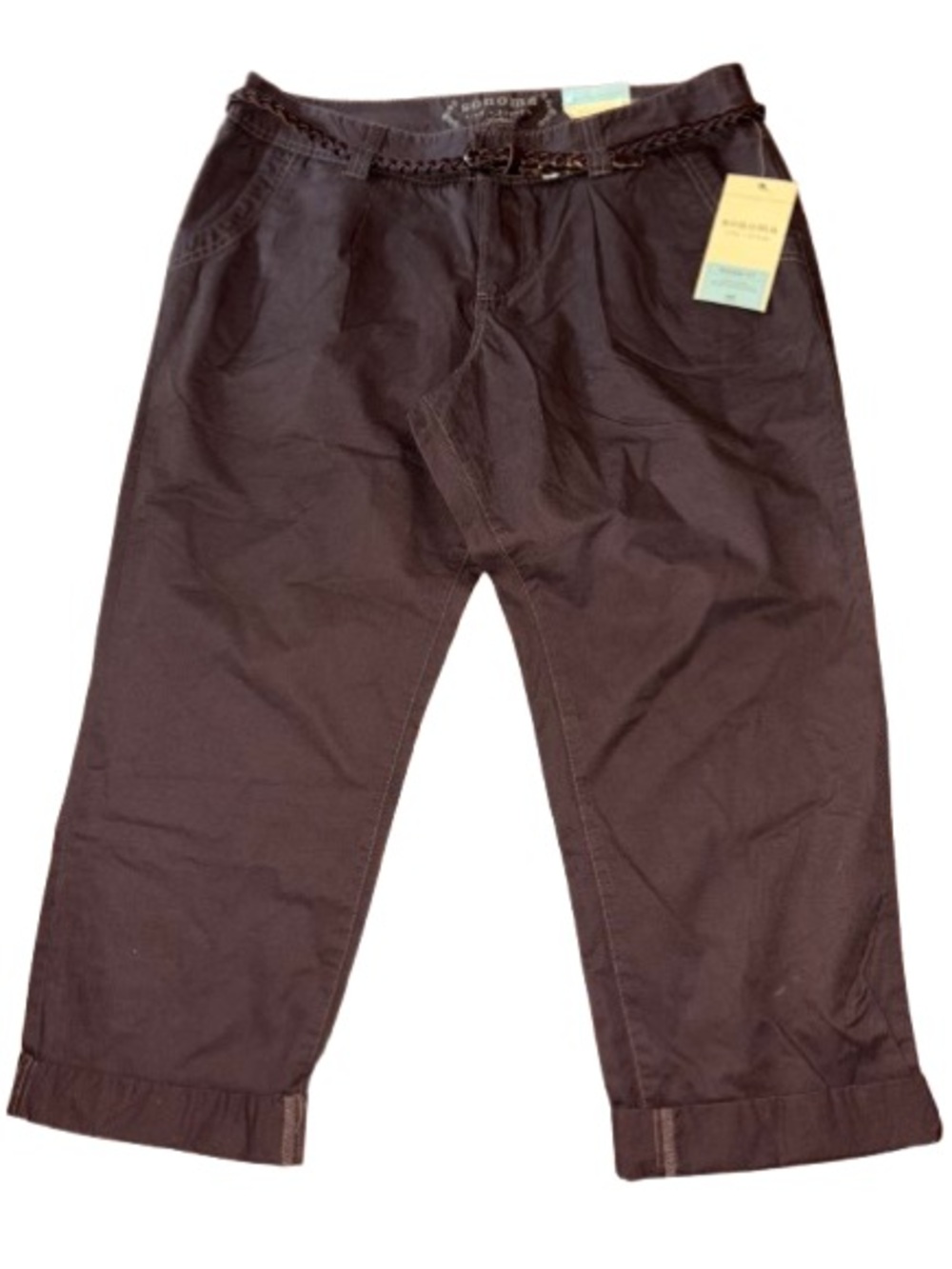 Sonoma Frappucino brown modern fit capri NWT size 14P